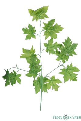 Yapay Üzüm Ağacı Dalı 15 Yapraklı 70 Cm 12 Adet Yeşil - 2