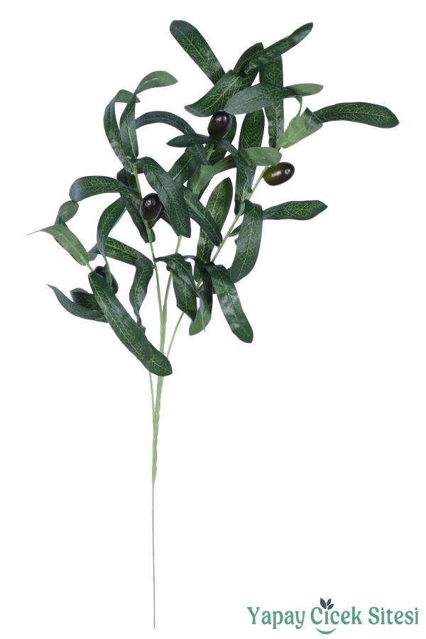 Yapay Zeytin Dalı 55 Cm Koyu Yeşil - 1